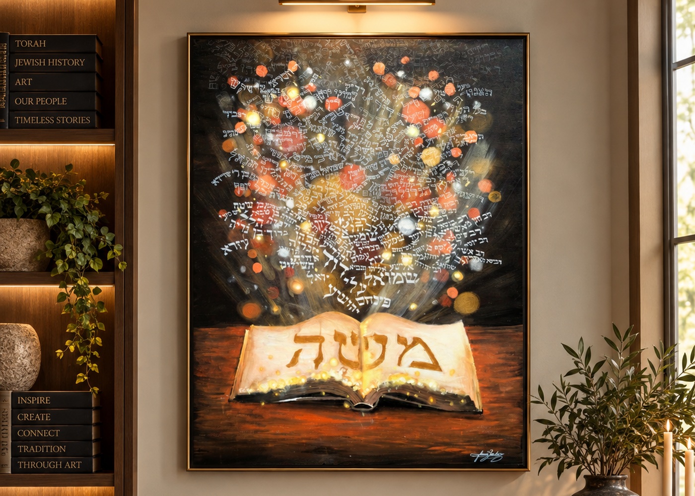Artwork displayed in an interior space