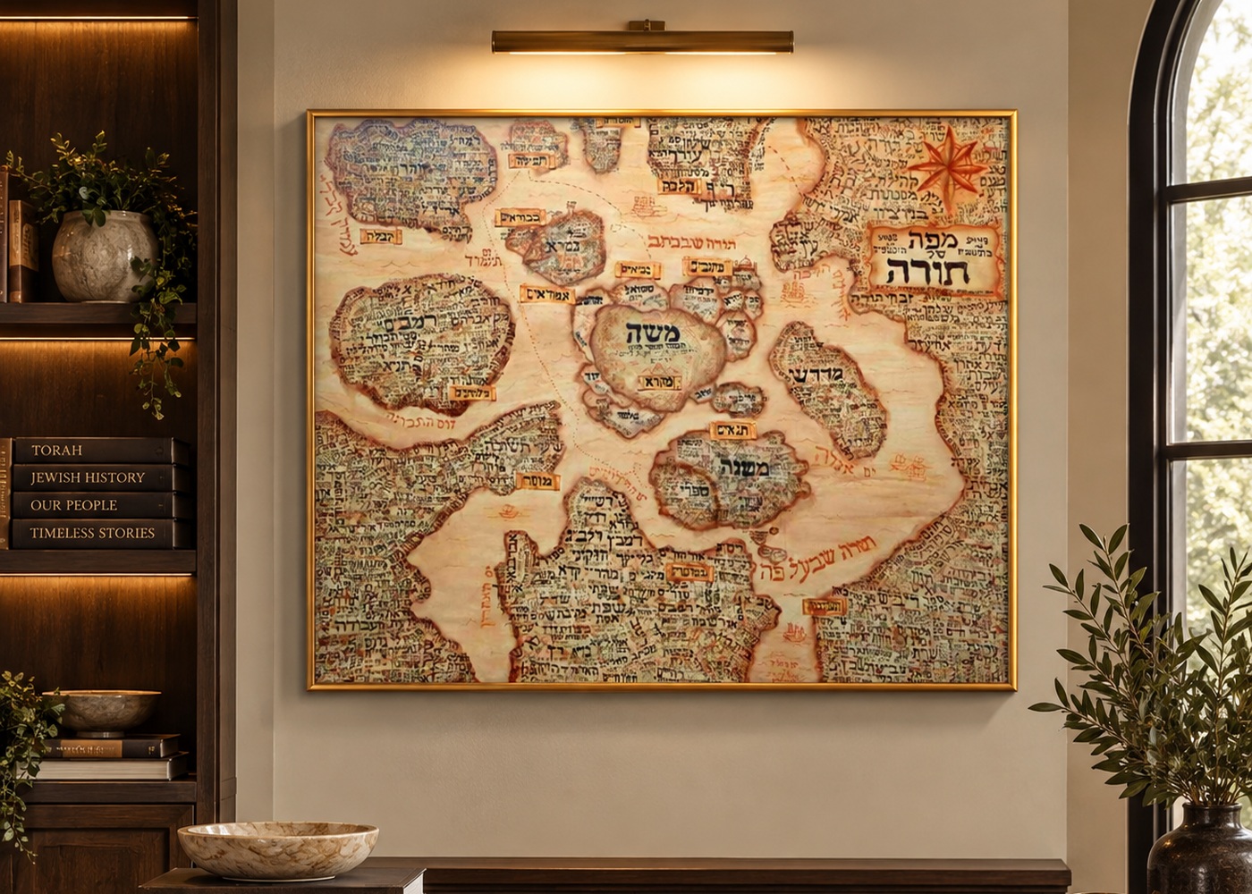 Artwork displayed in an interior space