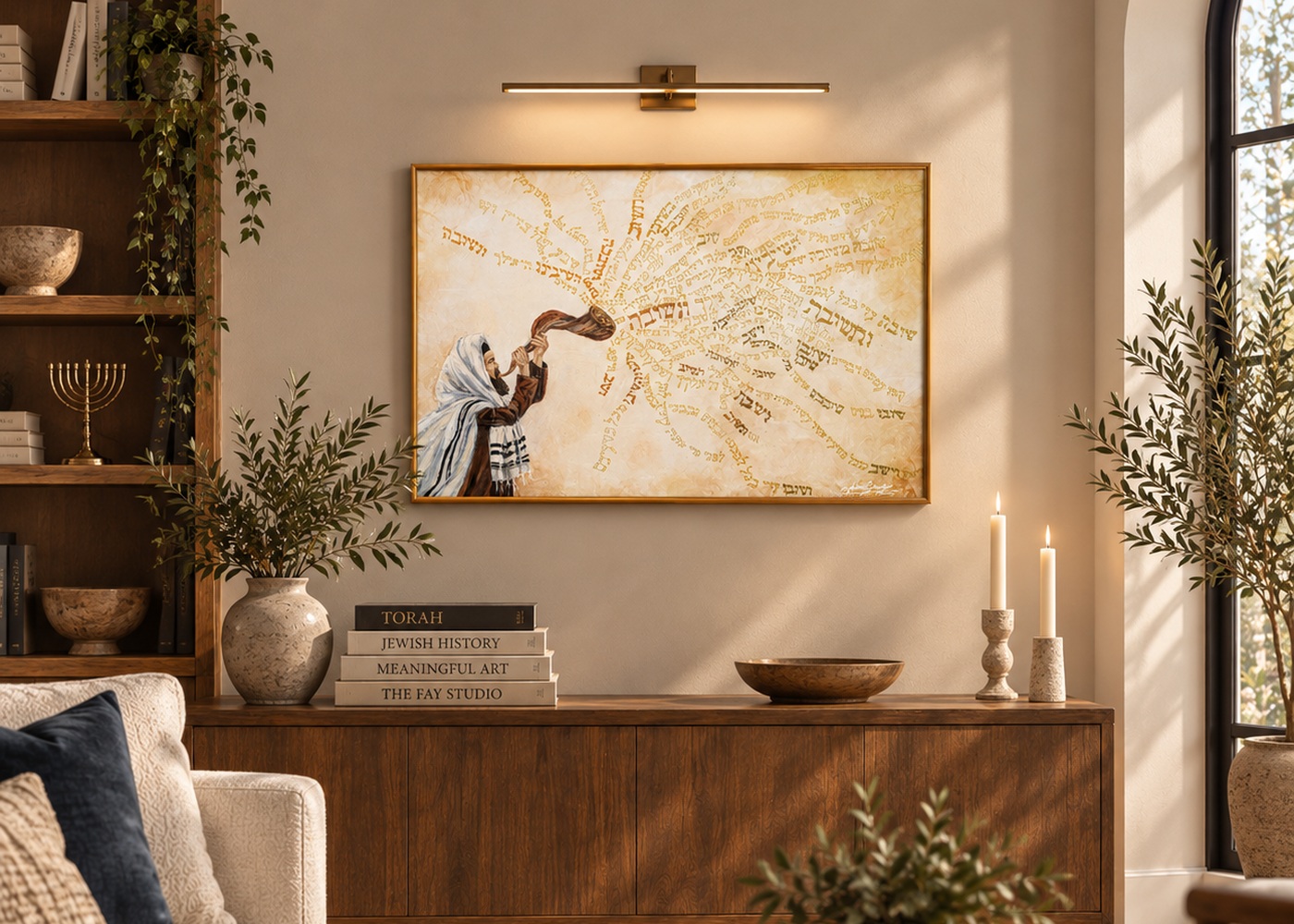 Artwork displayed in an interior space